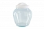 Glass storage jar "Avena Drop" 1,5 L, snow-white